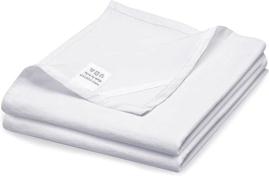 WHITEWRAP Flour Sack Towels| Tea Towel for Crafts| Kitchen Dish Cotton Blank Towel for Embroidery|Baking Bread Proofing Linen Cover| Thick Absorbent Quick Dry| 2 Pack 33"X38" White