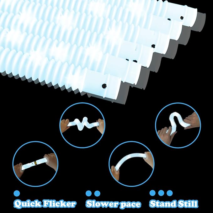 12-24 PCS White Glow Sticks Party Favors for Kids, LED Light Up Necklaces Bracelets Accessories for Toddlers, Glow Birthday Valentines Day Mardi Gras Party Supplies Decorations for Boys Girls