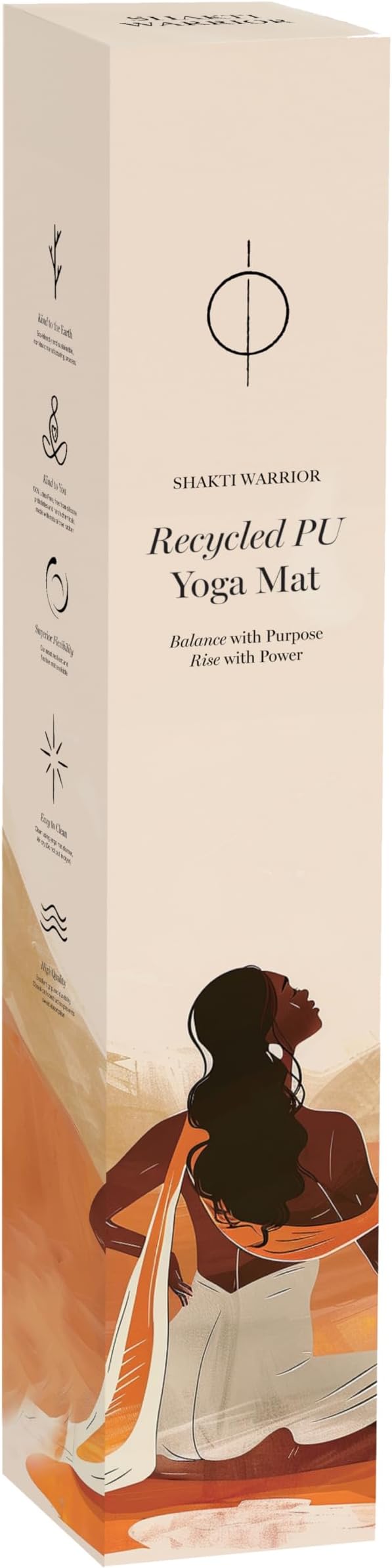 Shanti PU Yoga mat - Artist Designed, Premium eco friendly mats, Non Slip, Non Toxic, Great for Regular & Hot Yoga, Pilates and Work out (72 inch x 28 inch x 5mm Thick)k out (72 inch x 28 inch x 5mm Thick)