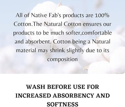 Native Fab 4 Pack Farmhouse Modern Stripe Kitchen Dish Towels Cotton Super Absorbent Quick Drying Reusable 18x26 Inches - Bar Hand Towels, Kitchen Cleaning Towels with Hanging Loop, Grey