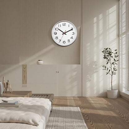 NUOVO 14Inch Wall Clock Number Quartz Large Decorative Wall Clock Quiet Wall Clocks Home Office Decor