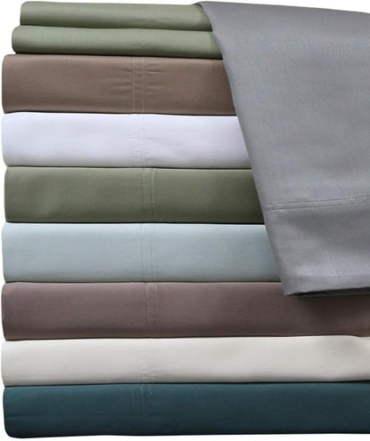 Royal Hotel Bedding ABRIPEDIC Sheets, Viscose from Bamboo, Sheet Set 600 Thread Count, Silky Soft Sheets, Viscose from Bamboo, Sheet Set, California-King, Ivory