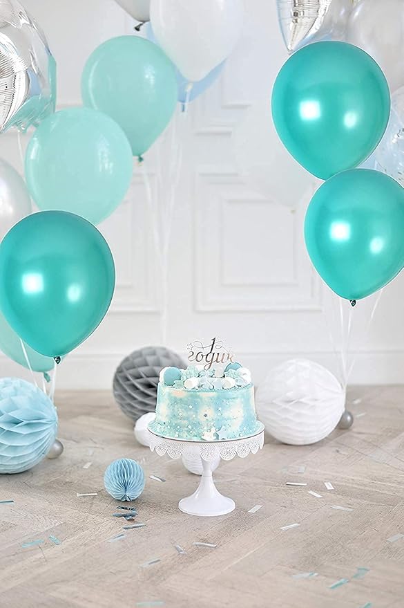 Teal Balloons,Tiffany Blue Balloons，12inch 100 pcs Turquoise Balloon for Party Decoration paty Graduation Decoration