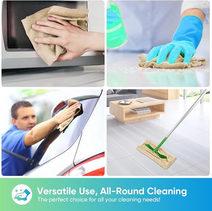 HOMEXCEL Brown Microfiber Cleaning Cloths 20 Pack, Highly Absorbent, Lint & Scratch-Free Cleaning Rags for House Kitchen, Microfiber Towels for Car 11.5 x 11.5 inch