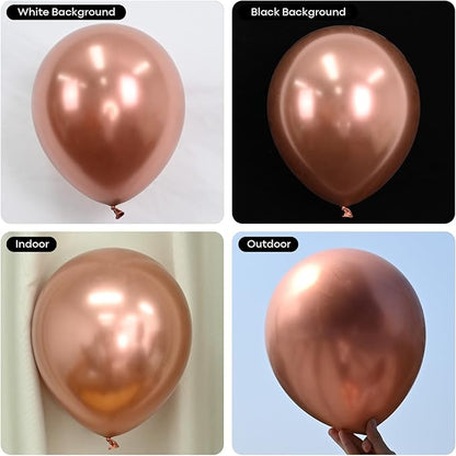 Retro Blush Pink Balloons, 60 Packs 12 Inch Dusty Pink Metallic Chrome Rose Gold White Sand Nude Balloons for Bridal Baby Shower Girls Boho Birthday Wedding Decorations Supplies