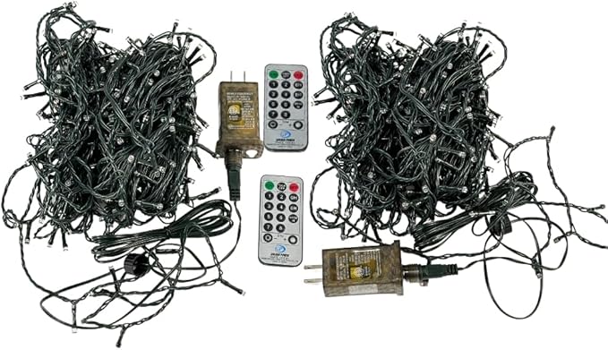 OZS 2PK 400LED Christmas Voice Control String Lights Cool White