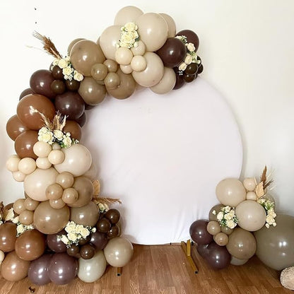 Brown Balloons, 65Pcs Retro Brown and Sand White Balloons, 12Inch Tan Cocoa Coffee Beige Nude Latex Neutral Balloon forBirthday, Neutral Brida,Graduation Party Decorations