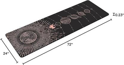 nuveti Yoga Mat Print Extra Thick TPE Non Slip Fitness Exercise Mat with Carrying Bag,72"x24" Extra Thick 6MM Exercise & Workout Mat for Yoga, Pilates Fitness and Floor Exercises