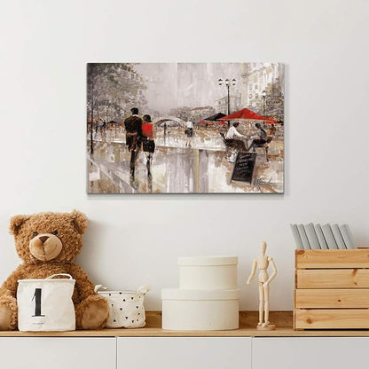 Home Decor Landscape Canvas Wall Art Abstract Floral Painting Modern Pictures Artwork Decoration for Living Room Kitchen Bathroom Office, Ready to Hang