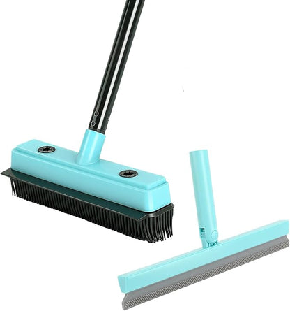 Rubber Broom for Carpet Pet Hair Remover,with Multifunction Magic Broom,air Broom,for pet Removal Fluff Carpet, Hardwood Floor, Cleans Glass, Fine Dust, Hair, Liquid (Black)