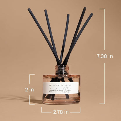 Sweet Water Decor Pink Grapefruit Reed Diffuser – Room Decor Aesthetic with Long-Lasting Premium Fragrance of Grapefruit, Orange, Strawberry, Jasmine, and Cedar for 4 Months – Ideal for Home Decor