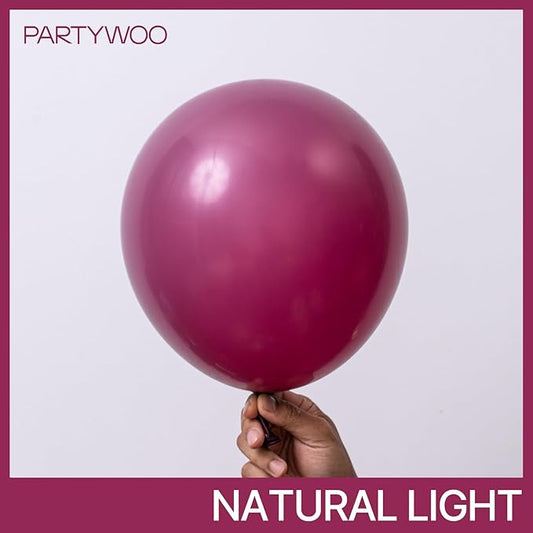PartyWoo Dark Purple Balloons 50 pcs 12 Inch Dark Magenta Plum Latex Helium Balloons for Graduation Baby Shower Gender Reveal Wedding Butterfly Halloween Birthday Party Decorations Purple-F13