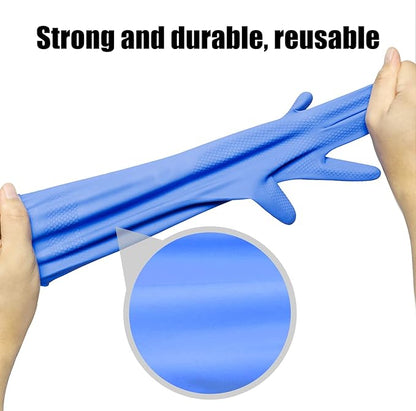 Rubber cleaning gloves 3 or 6 Pairs for Household,Reuseable dishwashing gloves for Kitchen.