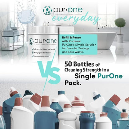 EveryDay 3.3g All Purpose Disinfecting & Cleaning Tablets, Advanced Formula, Effective on Stains, Mildew & Bacteria, Ideal for Toilet Bowl Cleaning Inside & Outside, Bleach-Free, Neutral pH