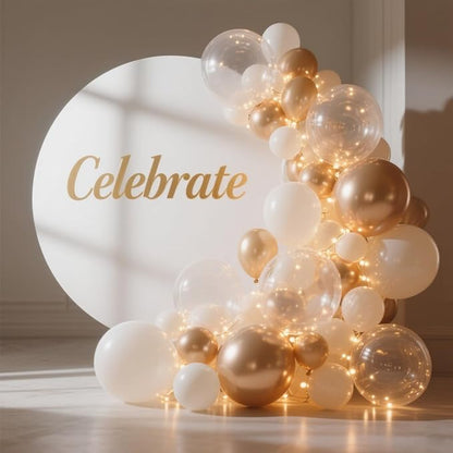 Clear Balloons 100 Pack, 12 Inch Latex Helium Transparent Balloons Garland for Elegant Birthday Wedding Baby Shower Graduation Arch Party Decorations