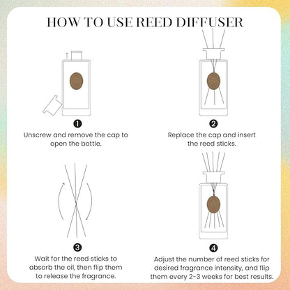 M&SENSE 10.14 oz Large Reed Diffuser Set | White Tea & Sage Scent Oil Diffuser with Sticks | Hotel Collection Non-Toxic Essential Oil |for Bedroom Bathroom Living Room