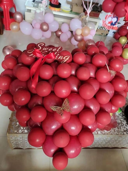 Ruby Red Balloons 100 pcs Dark Red Latex Balloon Different Sizes 18 12 10 5 Inch Premium Helium Balloons for Balloon Garland Arch Birthday Party Wedding Valentine's Day Christmas Decorations