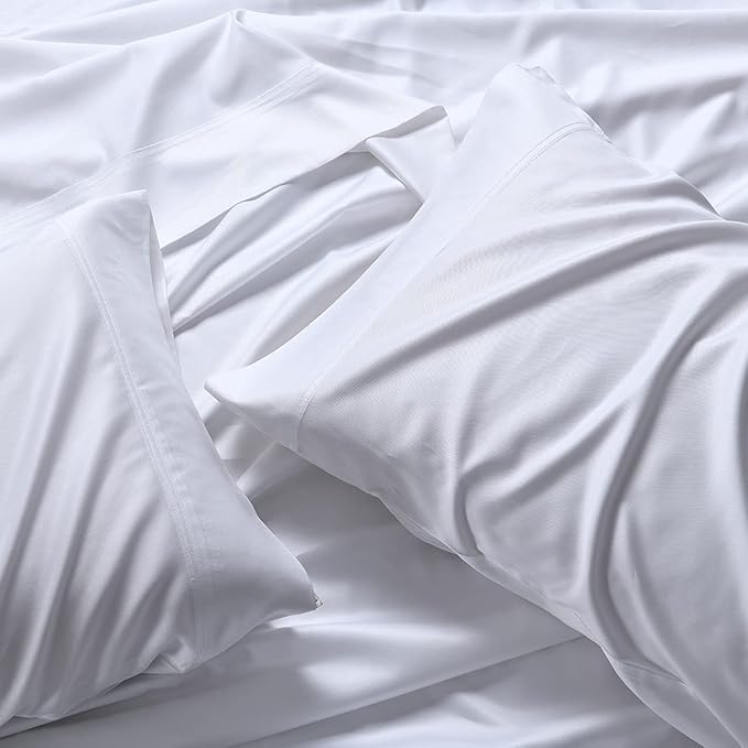 Royal Hotel Bedding ABRIPEDIC Sheets, Viscose from Bamboo, Sheet Set 600 Thread Count, Silky Soft Sheets, Viscose from Bamboo, Sheet Set, Twin-XL, Teal