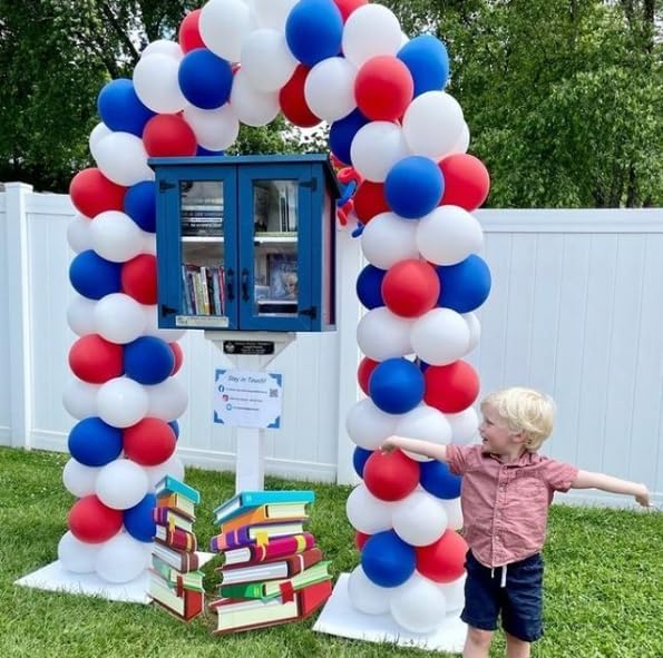 Red White and Blue Balloons, 75PCS Blue and Red Latex Party Balloons,12in and 5in Fourth of July Balloons for Celebrate Fourth of July Decoration