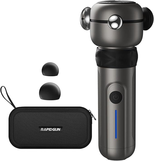 Lite Deep Tissue Therapy Massage Gun - 6500 RPM Portable Vibrating Massager for Pain Relief, Trigger Points & Stiffness, Handheld Muscle Massager for Athletes, Active Men & Women, Travel Size