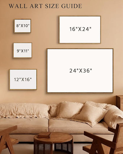 InSimSea Framed Canvas Wall Art Vintage Decor, Classical Grassland Paintings Large Wall Art, Meadow Full of Flowers Wall Hanging Decor for Living Room Farmhouse Bathroom, 24"x36"