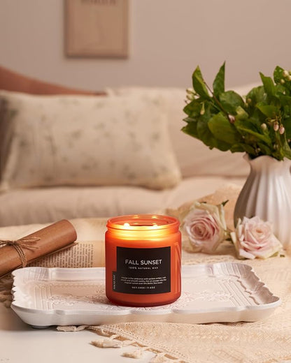 M&SENSE Baltic Amber Scented Candle, Clean Soy Wax Non Toxic 11.6oz 70 Hours Long Lasting Burn, Double Cotton Wick, Relaxing Aromatherapy Candles for Stree Relief, Winter Holiday Gifts Women Men