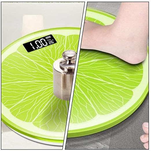 Electronic Body Weight Scale with Creative Lemon Design Large LED Display Compact Bathroom Scale for Accurate Adult Weighing