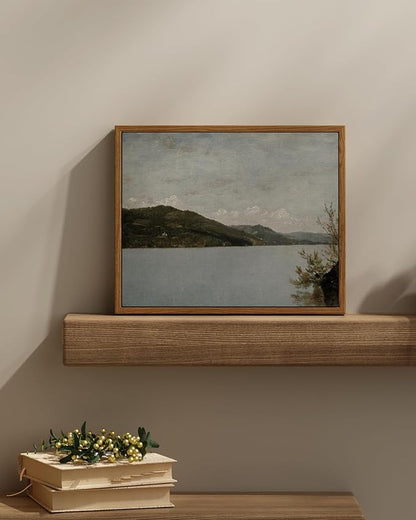 InSimSea Framed Canvas Wall Art Vintage Decor, Home Decor Classical Landscape Paintings Artwork, Vintage Nature Decor, Retro Wall Decoration for Bedroom Living Room Bathroom, 11"x14"