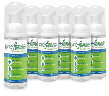 Foam Hand Sanitizer – Unscented - (6 x 1.5 oz travel size)