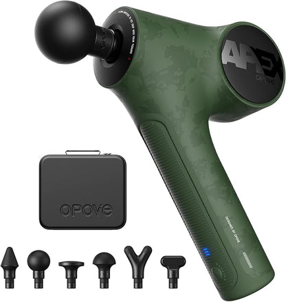Opove Massage Gun Fascia Percussive Muscle Massager 14.5mm for Back Pain Relief Workout Recovery in Gym Home Office Daily Massage, Ergonomic for Effortless to Use, Apex Green