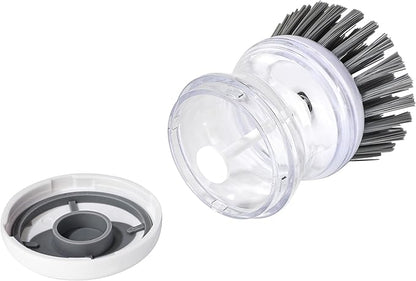 2 Pcs Dish Brushes, Kitchen Scrub Brush,Cleaning Brush, for Dish Scrubber Brush with Soap Dispenser(Gray) Dish Pot Pan Sink Cleaning (2, Gray)
