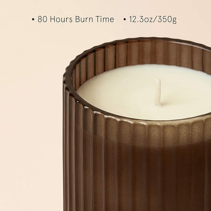 LA JOLIE MUSE Woody Jasmine Candles for Home Scented - Luxury Jar Candles with Aesthetic Glass, Candles Gifts for Women, 80 Hours Long Burning, 12.3oz