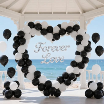 Black Balloons 100 Pack,12 Inch Matte Black Latex Helium-Ready Garland for Birthdays Weddings Baby Showers Graduations Elegant Arch Decorations