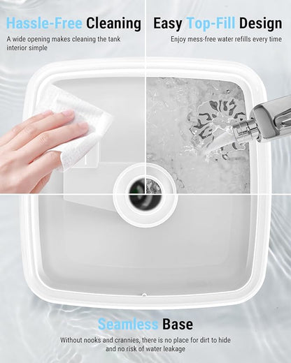 Bear Humidifiers for Bedroom, 2.5L Cool Mist Humidifiers and Oil Diffuser, Quiet Rapid humidifiers for Home Whole House, with Adjustable Mist Output and Auto Shut-off, White