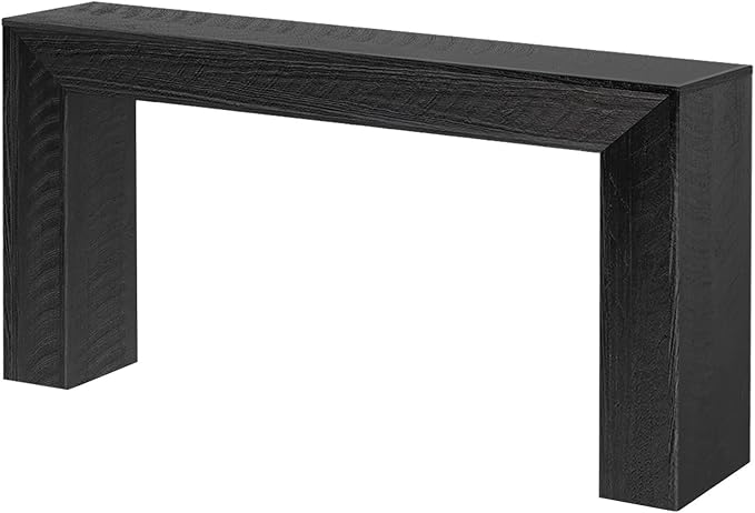 Plank+Beam 66 Inch Camden Console Table - Solid Pine Wood, Easy Assembly for Living Room or Entryway, Rustic Char