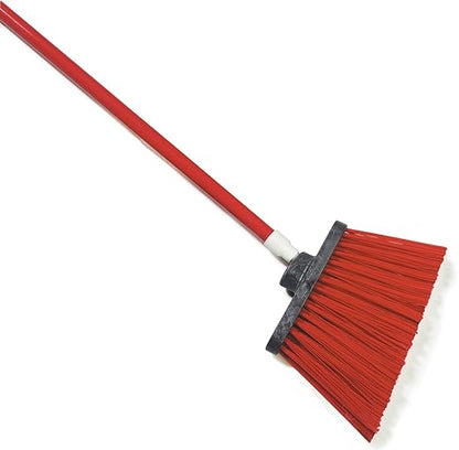 SPARTA Spectrum Duo-Sweep Unflagged Bristle Angle Broom with Handle 56" - Red