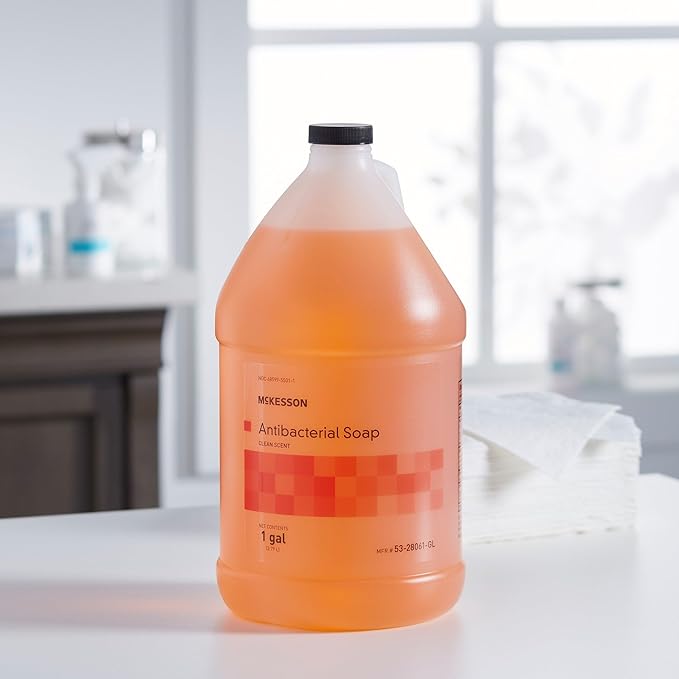 McKesson Antibacterial Liquid Hand Soap, 1 Gallon [Pack of 1] Refill, Clean Scent