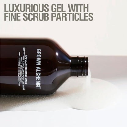 Grown Alchemist Exfoliating Hand Wash. Vanilla, Orange Peel + Pumice & Aloe. Gentle Cleanser Softens & Revitalizes Skin, 10.1 Ounce (300mL).