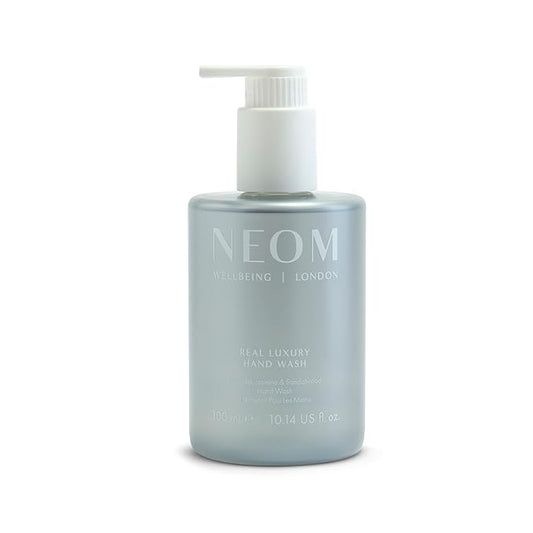 Neom Real Luxury Hand Wash Refill, 600ml I 24 essential oils, including lavender, jasmine and sandalwood I 100% recyclable 600ml refill pouch I Cleanse, Soften and Replenish