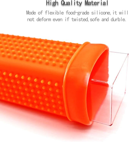 2pcs Pet Dog Cat Hair Remover, Pet Hair Removal Tool, Hollow Cleaner Brush for car，Interior, Furniture, Sofa (orangeblue)