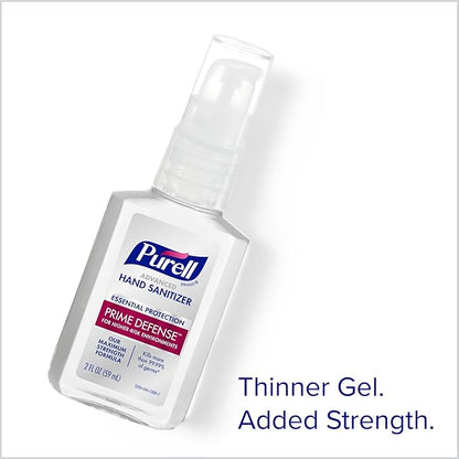 Purell Prime Defense Advanced Hand Sanitizer, Fragrance Free, Our Maximum Strength Formula, 2 fl oz Travel-Size Pump Bottles (Pack of 6) - 3299-04-EC