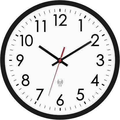 Lumuasky Atomic Wall Clock Analog 12 inch Silent Battery Operated Wall Clocks Modern Clock for Living Room, Office, Home, Bedroom, Kitchen, Bathroom