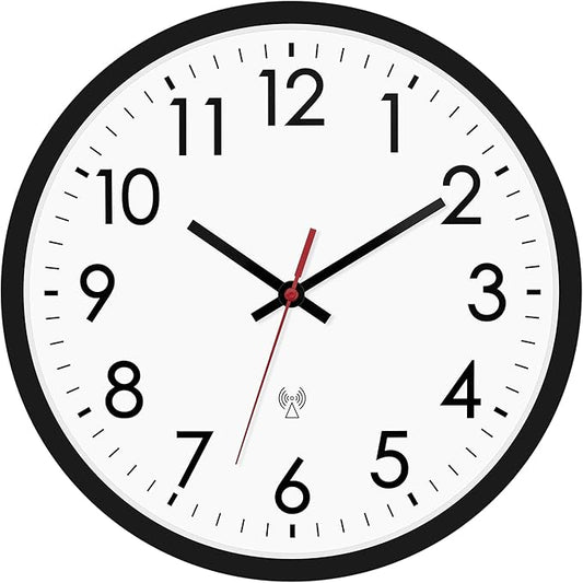 Lumuasky Atomic Wall Clock Analog 12 inch Silent Battery Operated Wall Clocks Modern Clock for Living Room, Office, Home, Bedroom, Kitchen, Bathroom