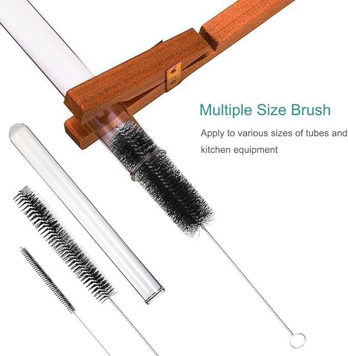 LOVEINUSA Straw Cleaner Brush, 8.2 Inch Nylon Pipe Cleaners, Bottle Brushes for Reusable Straws, Baby Sippy Cup, Syringes, Thermos, Hummingbird Feeders, Set of 10PCS