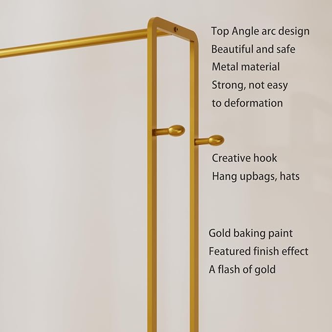 Heavy Duty Clothes Rack, 47.2" Wide Metal Garment Rack,Standing Rolling Clothing Rack for Hanging Clothes with Sturdy Wheels & Shelves,Wardrobe Rack for Coats, Shirts, Dress