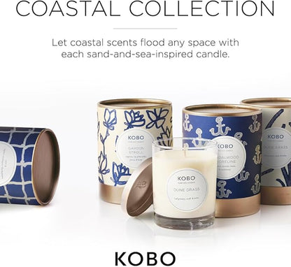 KOBO Dune Grass Scented Candle (11 oz) | Coastal Collection, 100% Pure Soy Wax Candles | Hand-Poured in USA | 80 Hour Burn | Scented Candles for Home