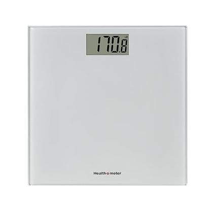 Health o meter Compact Digital Glass Bathroom Scale – 450 lb Capacity, 4 Load Cells, 3.2" LCD Display, Tempered Glass Platform, Auto Shut-Off, Low Battery Indicator, Non-Skid Feet, 5-Year Warranty