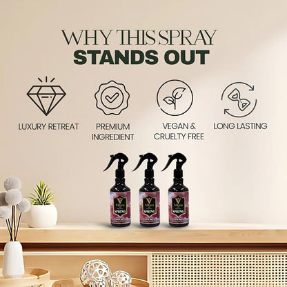 Room Spray Freshener - Long-Lasting Luxury Scents - Room and Linen Spray for Bedding, Sheets, Fabric, Furniture for Aromatherapy - 10.14 fl oz (Spring)
