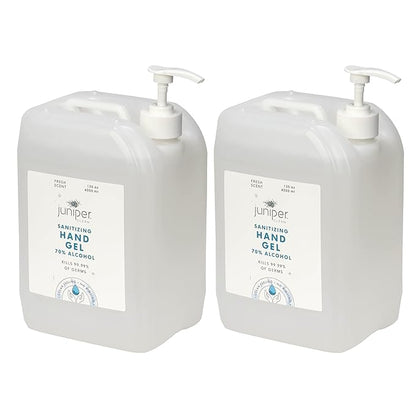 Hand Sanitizer Gel with 70% Alcohol 1.06 Gallon with Pump (Pack of 2)
