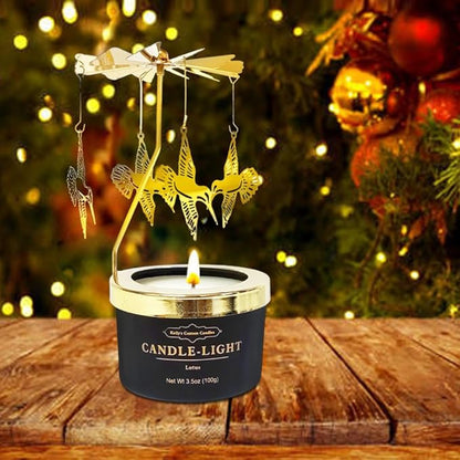 Kelly's Custom Candles Hummingbirds Gift for Women Her,Unique Birthday Candle Gifts for Sister and Wife,Anniversary,Rotating Scented Candle Gifts.